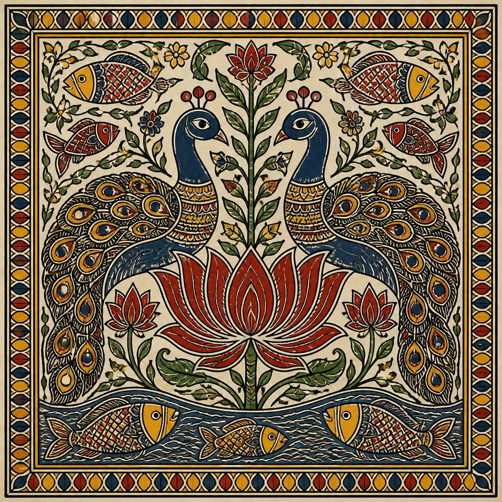 Madhubani artwork by Saisri